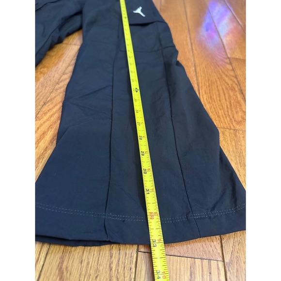 New Jordan Kids Black Cargo Pants Wide Leg Drawstring Waist Jumpman Logo YMD $50 - Picture 10 of 12